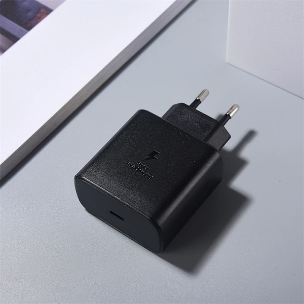 SAMSUNG 45W Super Snabbladdare för Galaxy S24 Z Flip Fold 5 4 3 2 S24 S23 S22 Note20 Ultra Plus A55 5A USB C till USB C PD-kabel only EU Black