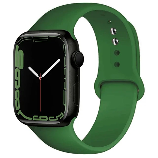 Silikonarmband för Apple Watch-remmar 49mm 40mm 44 mm 45mm 46mm 42mm 41mm 38mm sportarmband iWatch serie 10 9 8 3 SE ultra 2 73 Army green 38 40 41 S10-42mm ML