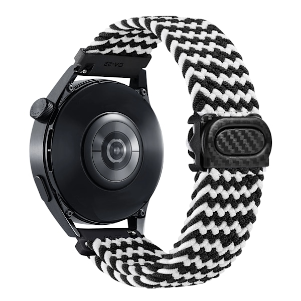 20mm 22mm Klockarmband för Samsung Galaxy Watch 7/6/4/5/Pro/6 Classic/S3/active 2 Band Flätat Armband Huawei GT 23 GT4 GT5 46mm Stripe Black White 20mm Watch Strap