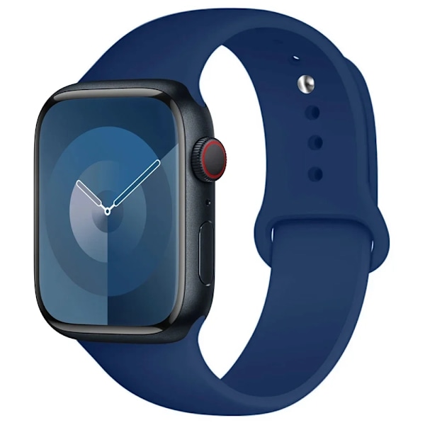 Silikonarmband för Apple Watch armband 44mm 45mm 40mm 41mm 42-38mm 45 mm sportarmband iwatch serie 8 7 6 5 4 3 SE 9 Ultra 2 49mm 20 Cobalt blue 38mm-40mm-41mm M-L