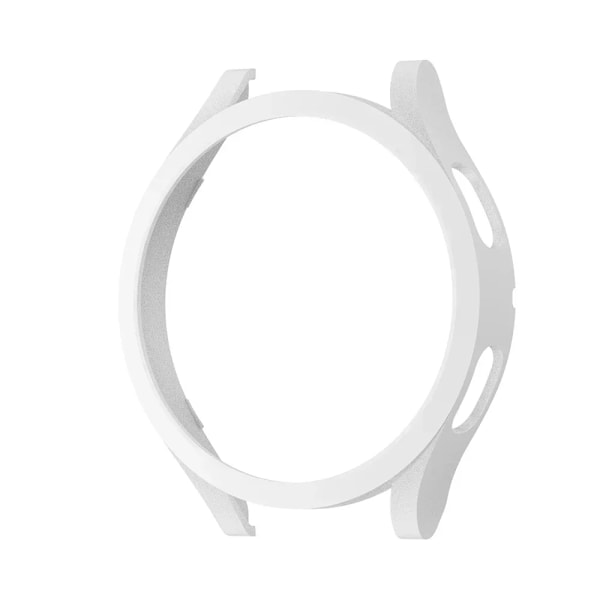 2 st Klockskydd för Samsung Galaxy Watch 4 40mm 44mm 42mm 46mm 45mm, PC Matt Fodral Allround Skyddande Stötfångarskal för Watch5/5Pro White Galaxy Watch 4 40mm