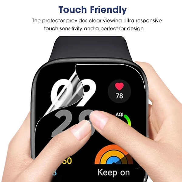 Hydrogel Film för Xiaomi Redmi Watch 3 5 Lite 5 Smartwatch Tillbehör Böjd Mjuk Skärmskydd Klocka 4 3 5 Active Inte Glas 5PCS Redmi Watch 5 Active