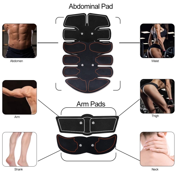 Elektrisk muskelstimulator EMS Trådlös skinkor Höfttränare Buken Massager ABS Stimulator Fitness Body Bantning Massager hip massager