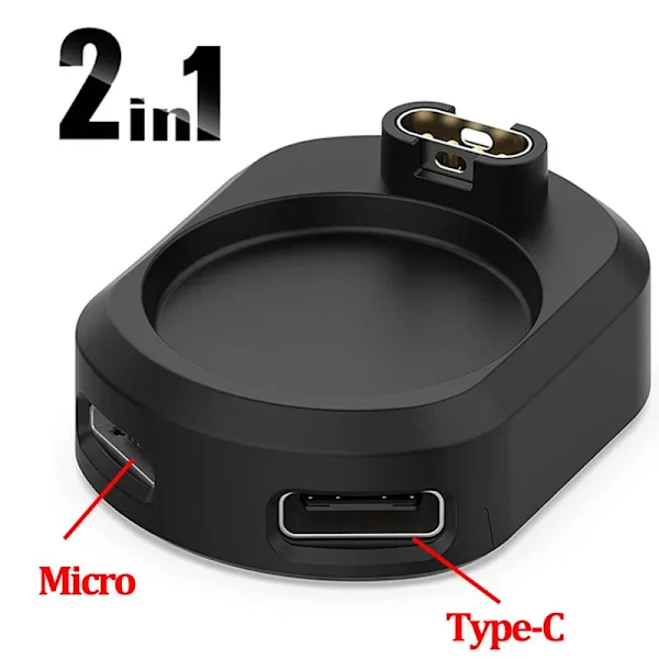 Laddadapter för Garmin Klocka Forerunner 265 965 245 955 255s Venu 3 S SQ2 Laddningskontakt Konverterare För iOS USB-kabel Typ C 2in1 Charger Adapter