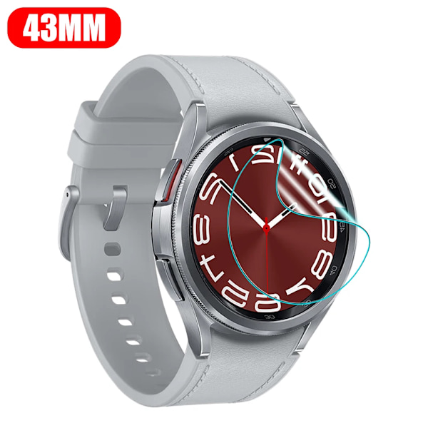 1-10 st Hydrogel-filmer för Samsung Galaxy Watch 6 40/43/44/47mm Smartwatch Tillbehör HD Klar Mjuk TPU Skärmskydd Watch 6 43mm 2PCS