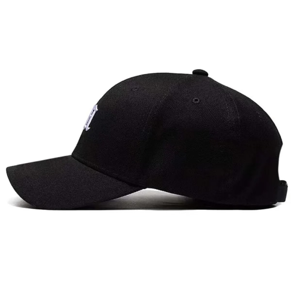 Mode Bokstav M Broderi Baseball Kepsar Vår och höst Justerbara Utomhus Casual Hattar Solskyddshatt Black