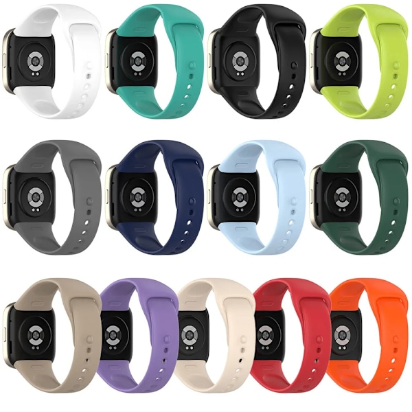 Silikonarmband för Redmi Watch 3 Active Lite Ersättningsarmband Armbandsur för Xiaomi Mi Watch Lite med Skärmskydd Red-Pmma Redmi Watch 3