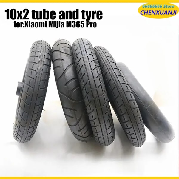 10x2 10 tums elektriska skoterhjul Däck 10X2-6.1 Ytterdäck Innerslang för Xiaomi Mijia M365 Pro Pro2 1S Tillbehör 10*2-6.1 WAN DA outer A X2