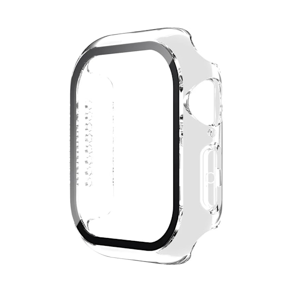 Härdat Glas+Skal För Apple Watch 38mm 40mm 41mm 42mm 44mm 45mm 46mm Skärmskydd Skyddande Fodral iWatch 10 8 7 9 6 SE 5 transparent Series 7 8 9 41MM