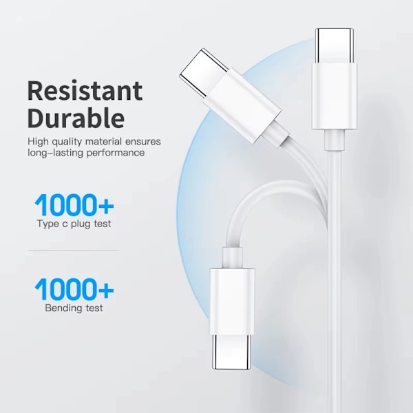NNBILI 3st Universal 100W Snabbladdare USB C Till Typ C Snabbladdningskabel Datakabel Sladd För Samsung HUAWEI Xiaomi USBC Kabel 2Pcs 2m