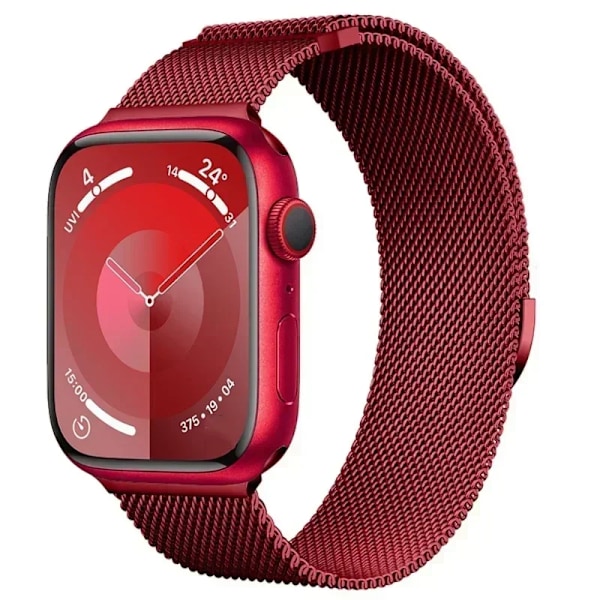 Magnetiskt armband för Apple Watch Band 9 8 7 41 45mm Ultra 2 49mm Herr Dam Metall Andningsbart för IWatch 6 5 4SE 44 40 42mm Bälte Red For 42mm 44mm-45mm
