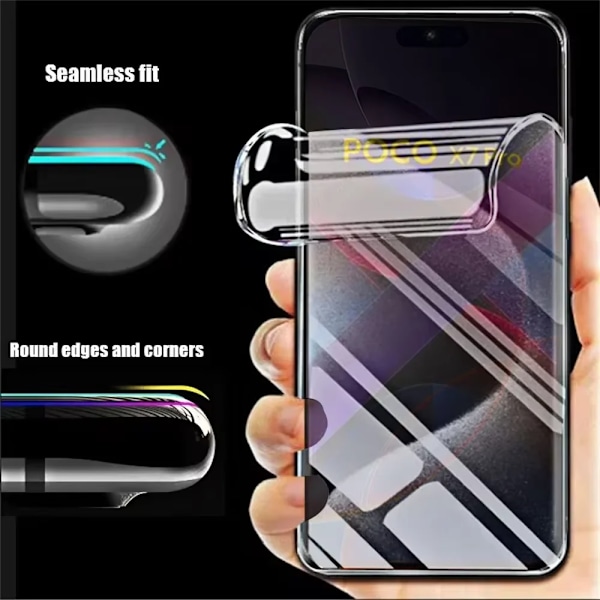 4 st Hydrogel Film för Xiaomi POCO X7 Pro X6 X5 X4 GT X3 NFC M6 M7 Pro Skärmskydd för POCO F7 Ultra F6 Pro F5 C65 C75 Film For POCO F5 4PCS