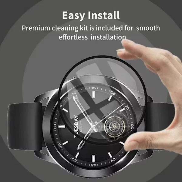 Mjukt skärmskydd för Xiaomi Mi Watch S3 Smartwatch Full Cover 9D Böjd För Mi Watch S3 HD Klar Skyddsfilm Ej Glas 3 PCS For MI Watch S3