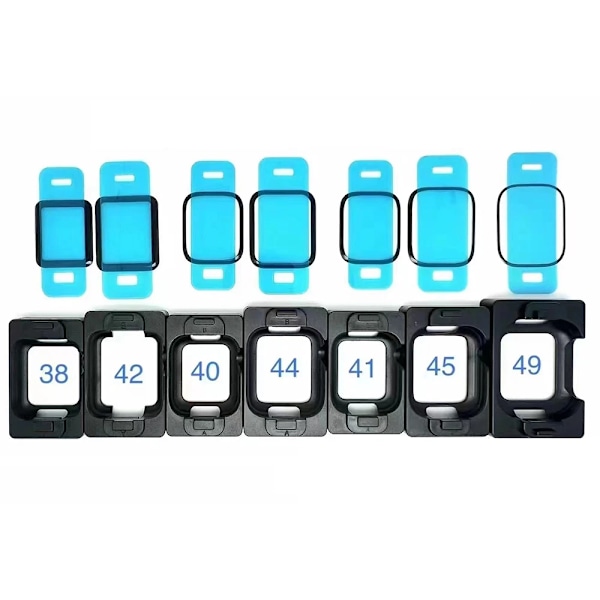 Installationsbricka för skärmskydd till Apple Watch Ultra Series 8 7 6 5 4 3 SE Skyddande iWatch 49mm 45mm 41mm 44mm 42mm 40mm 38mm Series 41mm 7 8 9 3PCS Film 1 Install