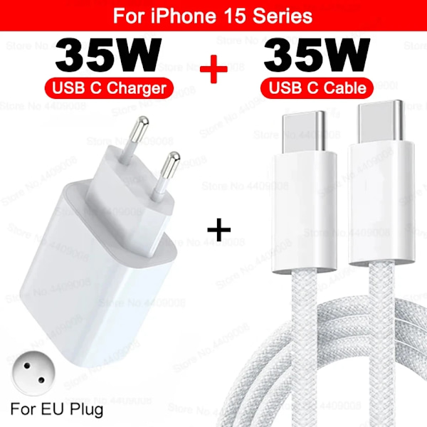 35W PD Snabbladdning För iPhone 15 14 13 12 11 Pro Max Plus X XR XS Max Magnetisk Trådlös Laddare Snabbladdning USB ny Kabel EU For iPhone15Serie