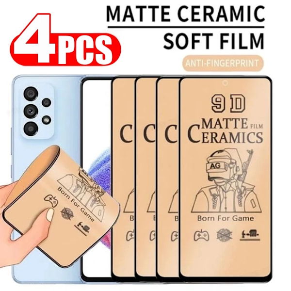 Mjuk Matt Keramisk Film för Samsung Galaxy A53 A52 A72 A32 A51 A71 A54 A12 A50 A22 Skärmskydd för Samsung M12 M51 M31 For Samsung M31 4 pieces