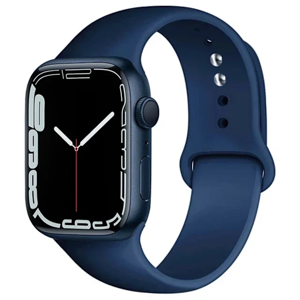 Silikonarmband för Apple Watch-remmar 49mm 40mm 44 mm 45mm 46mm 42mm 41mm 38mm sportarmband iWatch serie 10 9 8 3 SE ultra 2 70 deep blue 38 40 41 S10-42mm ML