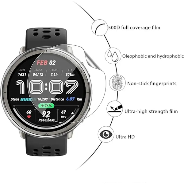 1-5 st Hydrogel Film för Amazfit Active 2 Skärmskydd HD Klar Skyddsfilm För Huami Amazfit Active2 Klocktillbehör 1 PCS For Amazfit Active 2