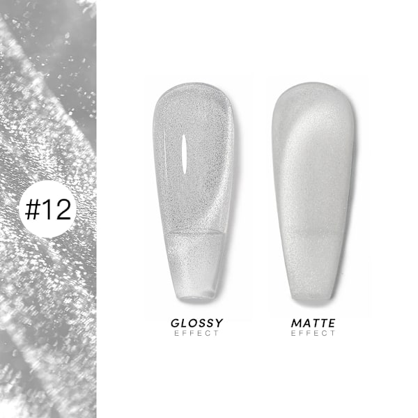 AS 15ml Magnetisk Katt Gel Nagellack Cat Eye Glitter Effekt Semi Permanent 36 Färger Soak Off UV Gel Lack Manikyr Nagelkonst YRM 12