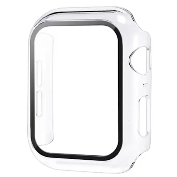 Härdat Glas + Skal för Apple Watch 10 46mm 42mm Ultra 2 49mm Skärmskydd Fodral iWatch 9 8 7 6 5 SE 45mm 41mm 44/40mm Skal Transparent Series 10 42MM