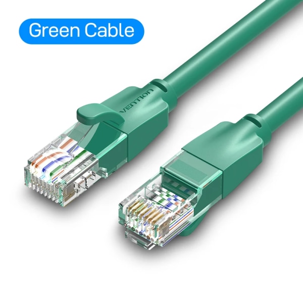 Vention-kabel Ethernet Cat 6 för portabel router, 4 par torsadées, cordon réseau RJ45 Internet UTP Cat6 Lan 5M Green CAT6 Cable