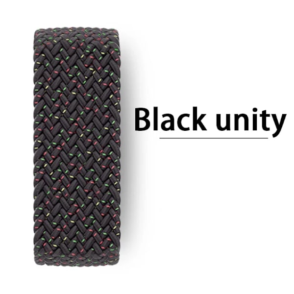 Flätat Solo Loop Armband för Apple Watch 44mm 45mm 42mm 40mm 41mm 46mm Armband correa iwatch Series Ultra 2 10 9 SE 8 7 6 5 Rem Black unity S