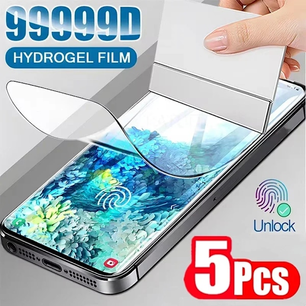 5 st Hydrogel Film för Samsung Galaxy S21 S22 S20 S23 S24 Ultra S10 S9 S8 Plus FE Skärmskydd för Samsung Note 20 10 9 Plus For Samsung Note 20 Hydrogel film