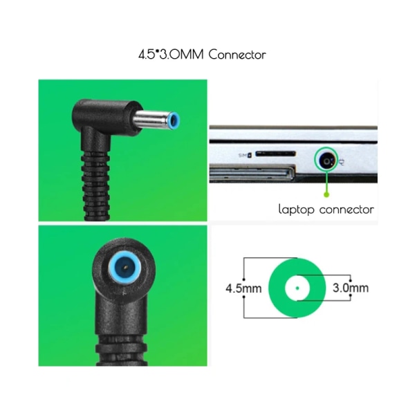 Adaptateur de chargeur d'ordinateur portable 19,5V 3,33A 65W 4,5x3,0mm för HP Envy Pavilion 15-j000 Chromebook 11 G4 G5 EE 14 G3 246 G4 248 with UK plug Fédération de russie