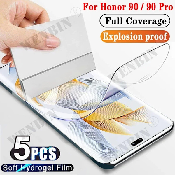 5 st Hydrogel Film För Honor 300 200 100 90 Pro Lite Magic 7 6 5 Pro Lite X9A X8A X7A X9B X8B X7B Full Cover Skärmskydd Honor X8b 5 Pcs Hydrogel Film