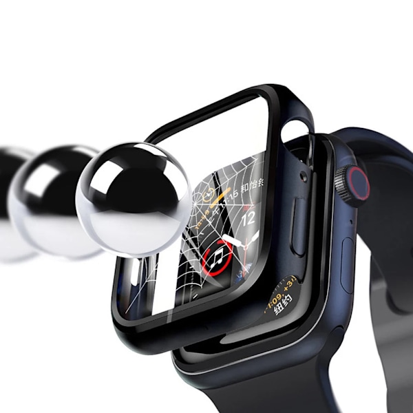 Härdat Glas+Skal för Apple Watch 45mm 41mm 40mm 44mm 42mm 46mm Skyddande Skal PC Stötfångarram För iWatch 10 SE 9 8 7 6 5 4 Green 41mm Series 7 8 9