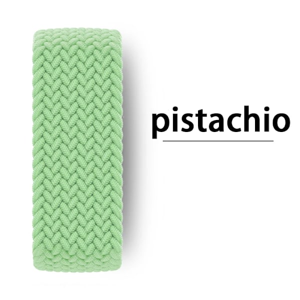 Flätat Solo Loop Armband för Apple Watch 44mm 45mm 42mm 40mm 41mm 46mm Armband correa iwatch Series Ultra 2 10 9 SE 8 7 6 5 Rem pistachio S