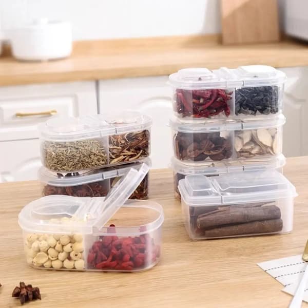 Förseglad Rektangulära Kylskåp Förvaringslåda Med Låg Plast Trasparent Crisper Food Containers Stackable Innehållslådor 500ml-square