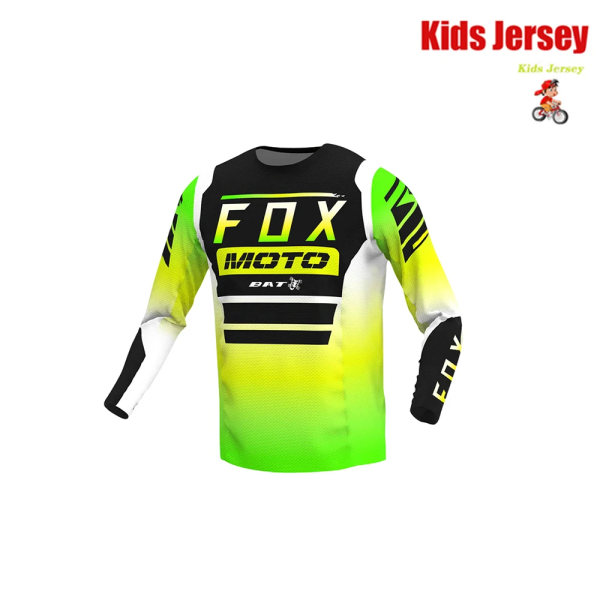 BAT FOX Barntröja Downhilltröjor Mountainbikeskjorta Motorcykel T-shirt för barn Cykeltröja Cykelkläder KA-AL078 XL