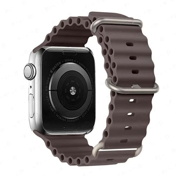 Ocean Strap För Apple Klocka Ultra 2 Band 49Mm 45Mm 41Mm 44Mm 40Mm 42Mm 38Mm Bracelte Iwatt Serie 9 8 7 3 Se Band Correa Remmer coastal gray 42mm 44mm 45mm 49mm