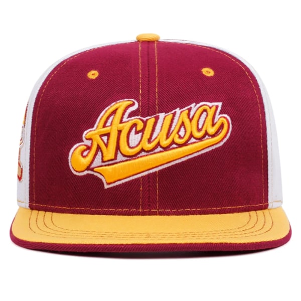 2024 Ny Acusa broderad cap för män för ungdomar Hip Hop Retro Hat Snapback Bomull Högkvalitativ Mode Dammössa red yellow Adjustable