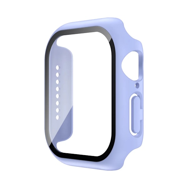 Härdat Glas+Skal För Apple Watch 38mm 40mm 41mm 42mm 44mm 45mm 46mm Skärmskydd Skyddande Fodral iWatch 10 8 7 9 6 SE 5 Ice Sea Blue Series 7 8 9 41MM