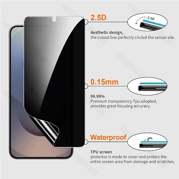 Sekretess Anti Spion Hydrogel Skyddsfilm För Nothing Phone 3a Pro 2 2a Plus HD Hydrogel Film Skärmskydd För CMF Phone 1 2Pcs Privacy 2Pcs HD For CMF Phone 1 6.67