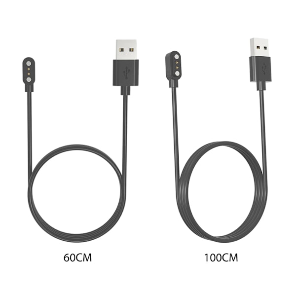 60/100 CM USB Magnetisk Laddningskabel 5V/1A Smartwatch Snabbladdningskabel Laddare Adapter Laddningssladd för Haylou RS4 Plus Klocka 100cm