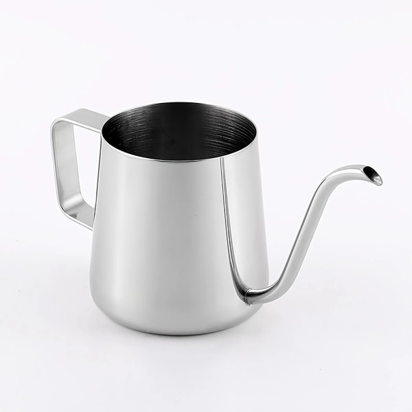 Tasse à lait en acier inoxidable 304, pot à café infusé à la main, pot à face, outils à café, accessoarer à café, 350 ml, 600ml, 1 st. 250ml Silver