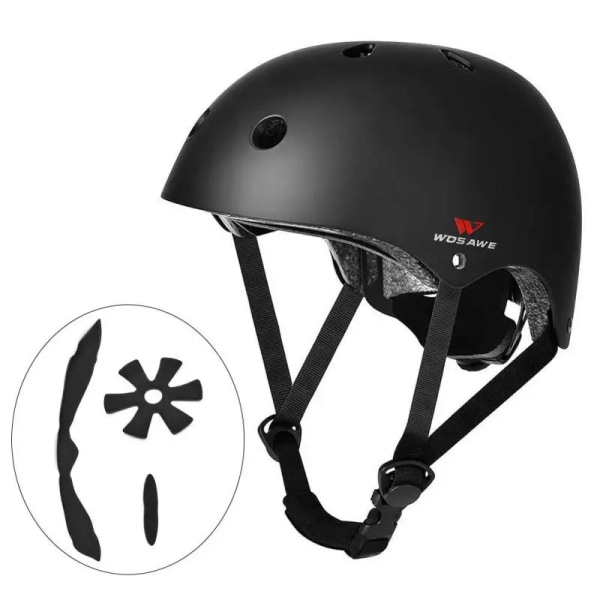 Ultralätt elektrisk skoterhjälm Cykelhjälm Utomhussport Cykelskoter BMX Skateboard Skidcykelhjälm Cykelutrustning Black Helmet L for Men