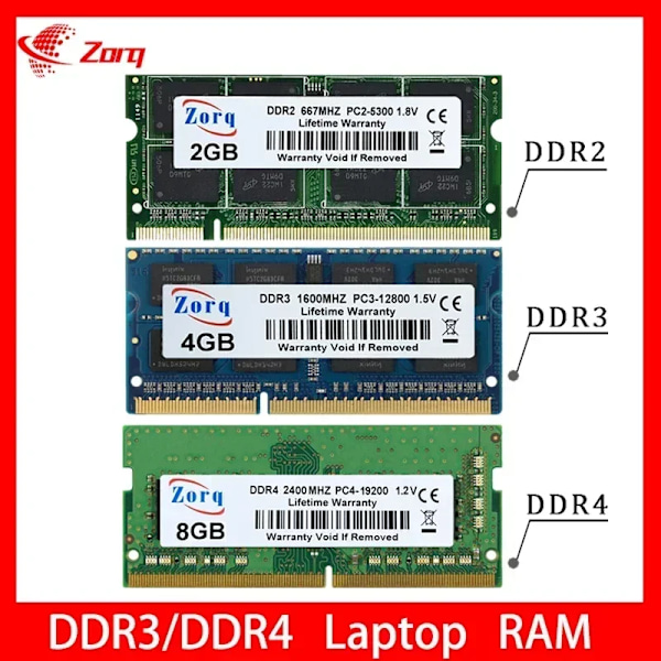 DDR3 DDR3L DDR4 8GB 4GB 16GB 2400 2133 2666Mhz Sodimm PC3 Memoria Ram 10600 12800 PC4 17000 19200 21300 Notebook Laptop Minne DDR3 4GB 1600-1.5V