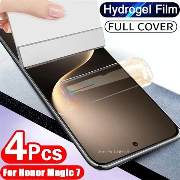 4-pack Ultra HD Hydrogel Film för Honor Magic 7 6 5 Pro Lite X9C X9A X8B X7A Skärmskydd för Honor 300 200 100 Pro 90 Lite for Honor 70 Hydrogel film