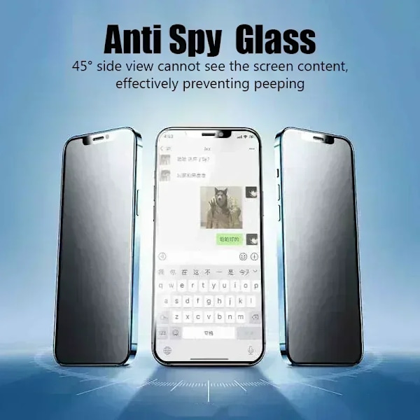1-5st Anti-Spion Glas för iPhone 14 13 15 12 11 16 Pro Max Mini Plus SE 2020 22 X XS XR Sekretess Skärmskydd För iPhone 7 8 For 7 Plus 8 Plus 1pcs