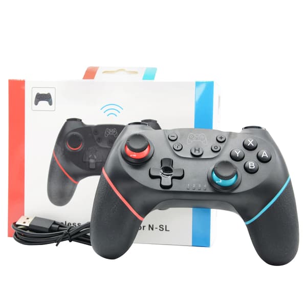 [2023 uppgraderad version] Bluetooth trådlös handkontroll kompatibel Nintendo Switch Pro Gamepad kompatibel Nintendo Game Joystick Blue-Red