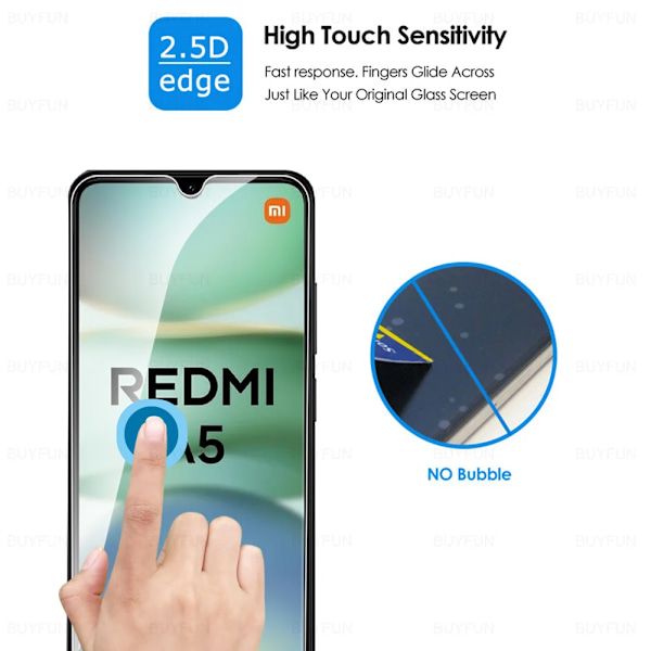 För Xiaomi Redmi A5 4G Glas 2st Härdat Glas Redmy A 5 5A RedmiA5 6.88 tum Global Telefon Skärmskydd HD Skyddsfilm 2 Pieces A5 4G