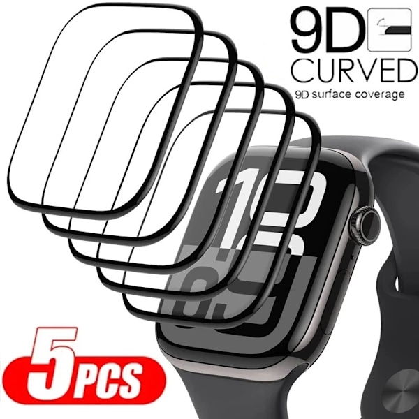 5 ST Skärmskydd för Apple Watch Ultra 2 1 49MM 6 5 4 SE 40MM 44MM 7 8 9 41MM 45MM iWatch S10 42MM 46MM Härdat Glas Film Ultra 1 2 49MM 5PCS