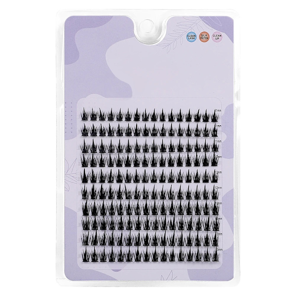 160 Rader Cluster Lasar Faux Mink Ögonfransar Kluster Natural Ögonfrans Extension 3D Ryssland Strip Individuella Ögonfransar Cluster Makeu Black 0.10mm
