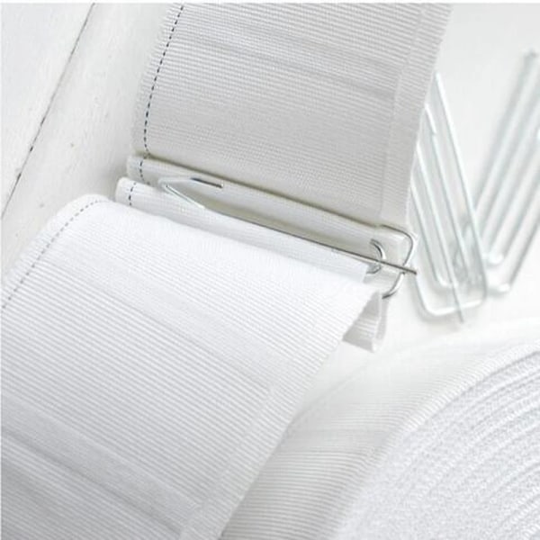 Metalliska rostfria gardinupphängningskrokar Ringfönster Vita plastkrokar Hemtillbehör Hög kvalitet cp056&B style07 60 pieces