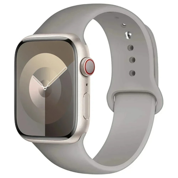 Silikonarmband för Apple Watch Band Ultra 2 49mm 45mm 44mm 41mm 40mm 38mm Correa Armband IWatch Series 9 8 7 5 4 3 8 6 SE 44mm Starlight 42mm44mm45mm49mm L