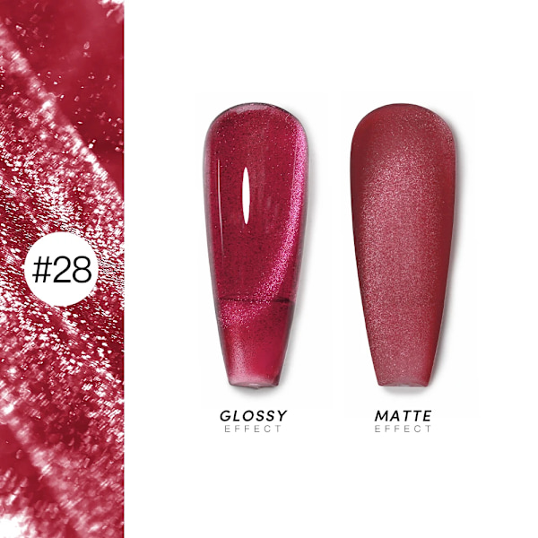 AS 15ml Magnetisk Katt Gel Nagellack Cat Eye Glitter Effekt Semi Permanent 36 Färger Soak Off UV Gel Lack Manikyr Nagelkonst YRM 28